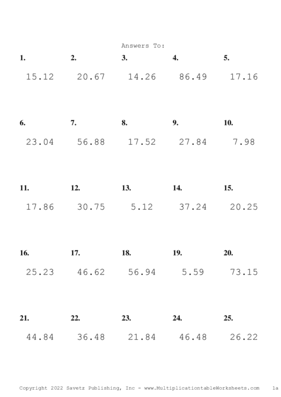 One Decimal Problem Set AI Answers