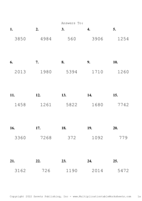 Double Digits Problem Set AB Answers