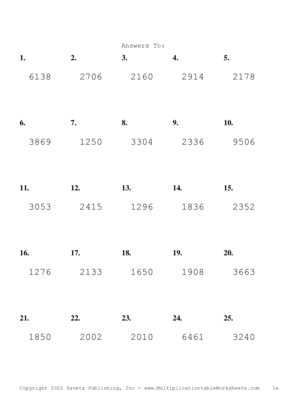 Double Digits Problem Set AF Answers