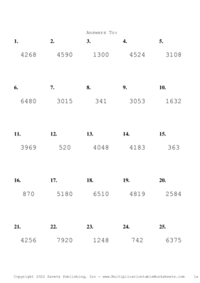 Double Digits Problem Set AL Answers