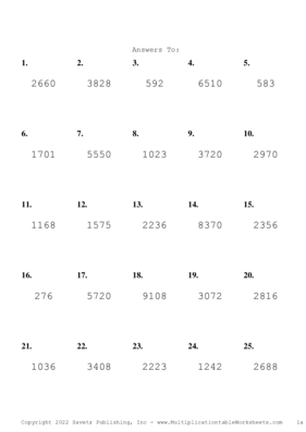 Double Digits Problem Set AN Answers