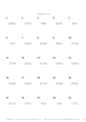 Double Digits Problem Set AP Answers