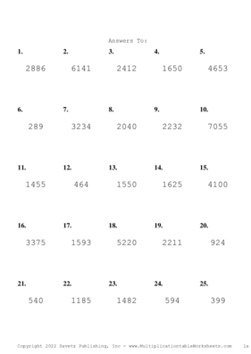 Double Digits Problem Set AQ Answers