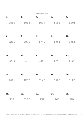 Double Digits Problem Set AS Answers