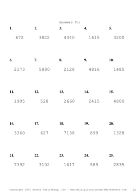 Double Digits Problem Set AT Answers