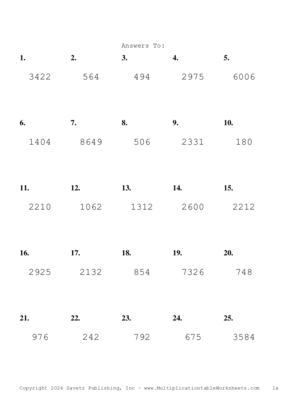 Double Digits Problem Set AU Answers