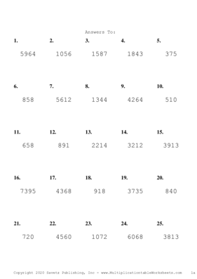 Double Digits Problem Set A Answers