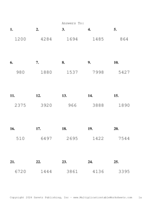 Double Digits Problem Set BE Answers