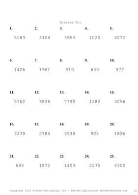 Double Digits Problem Set B Answers