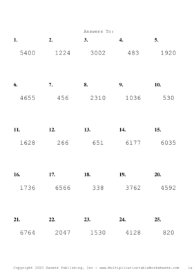 Double Digits Problem Set E Answers