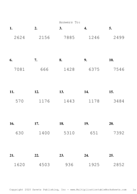 Double Digits Problem Set F Answers