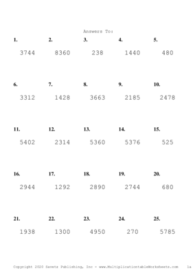 Double Digits Problem Set G Answers