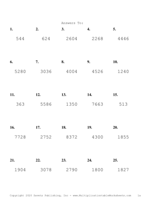 Double Digits Problem Set H Answers