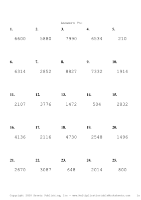 Double Digits Problem Set I Answers