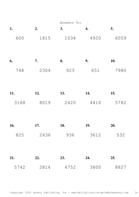 Double Digits Problem Set M Answers