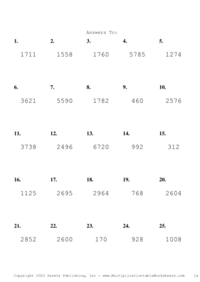 Double Digits Problem Set P Answers