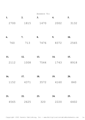 Double Digits Problem Set S Answers