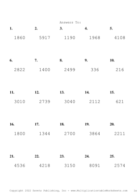 Double Digits Problem Set U Answers