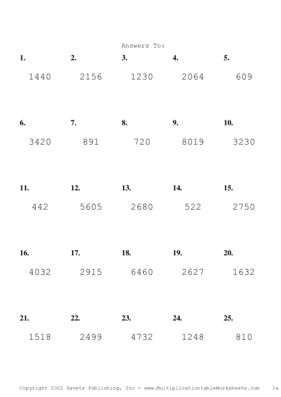 Double Digits Problem Set V Answers