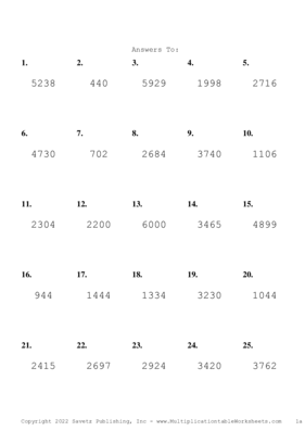 Double Digits Problem Set W Answers