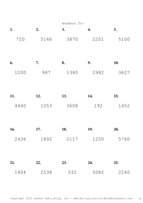 Double Digits Problem Set X Answers