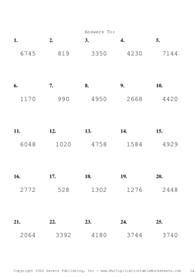 Double Digits Problem Set Z Answers