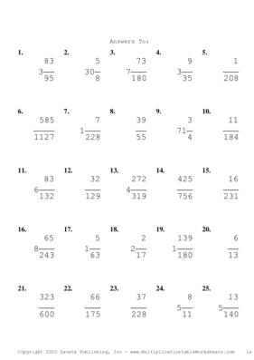 Simplify by 2 Problem Set A Answers