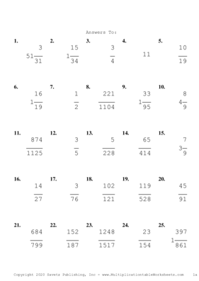 Simplify by 2 Problem Set F Answers