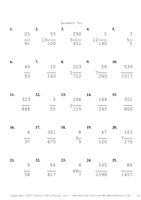 Simplify by 2 Problem Set I Answers