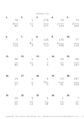 Simplify by 3 Problem Set F Answers