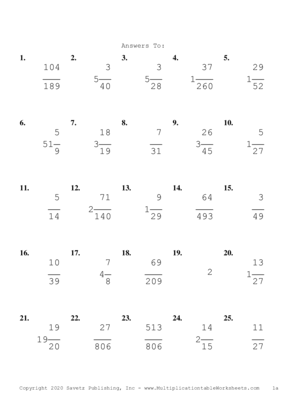 Simplify by 3 Problem Set I Answers