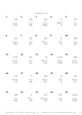 Simplify by 3 Problem Set N Answers