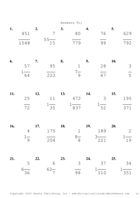 Simplify by 5 Problem Set E Answers