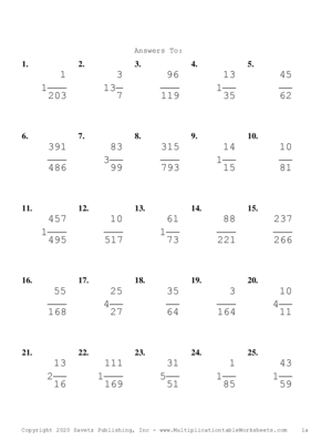 Simplify by 5 Problem Set G Answers