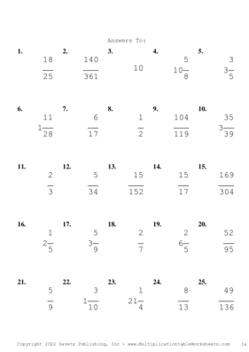 Simplify by 5 Problem Set S Answers