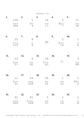 Simplify by 5 Problem Set W Answers