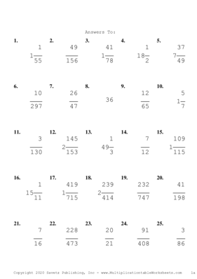Simplify by 7 Problem Set C Answers