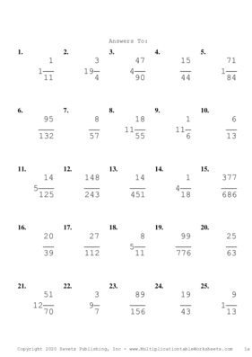 Simplify by 7 Problem Set D Answers