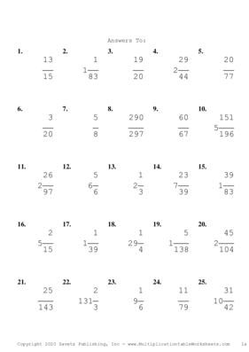 Simplify by 7 Problem Set F Answers