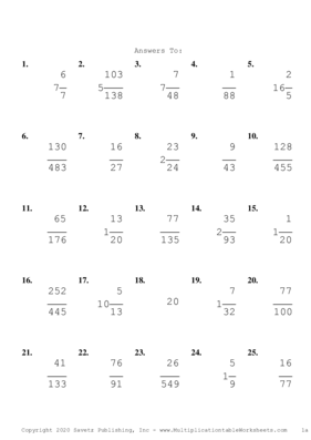 Simplify by 7 Problem Set G Answers