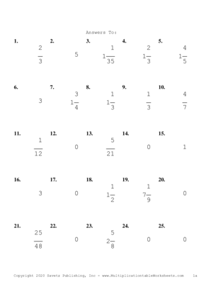 Single Digit Fraction Problem Set Q Answers