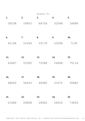 Three by Two Digit Problem Set AN Answers