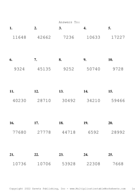 Three by Two Digit Problem Set AO Answers