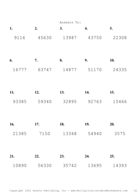 Three by Two Digit Problem Set AP Answers