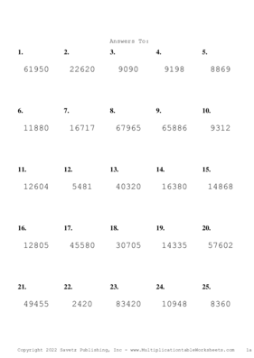 Three by Two Digit Problem Set AQ Answers