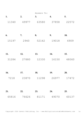 Three by Two Digit Problem Set AS Answers