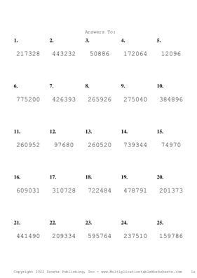 Triple Digits Problem Set AA Answers