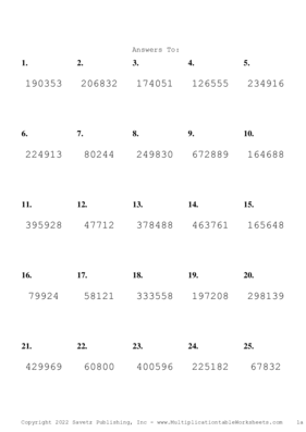 Triple Digits Problem Set AB Answers