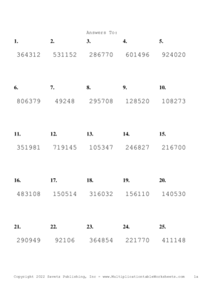 Triple Digits Problem Set AE Answers