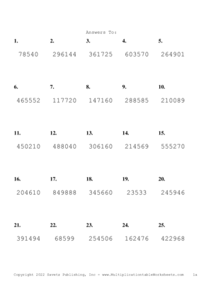 Triple Digits Problem Set AF Answers